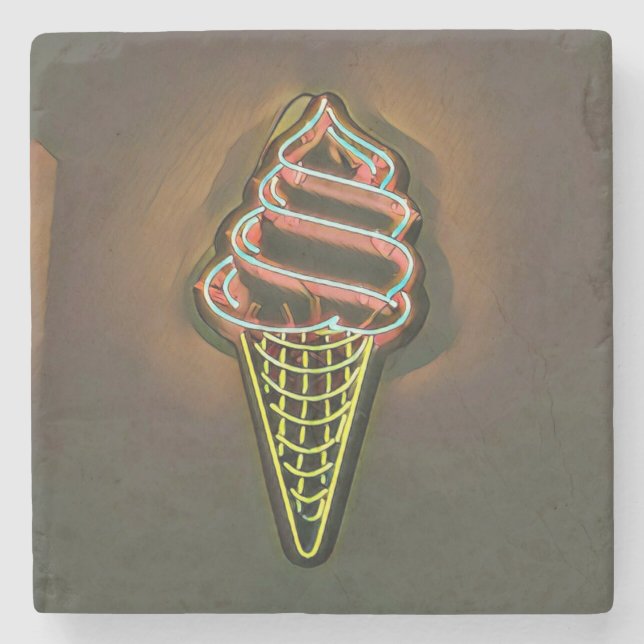 Dessous-de-verre En Pierre cône gaufre (Devant)