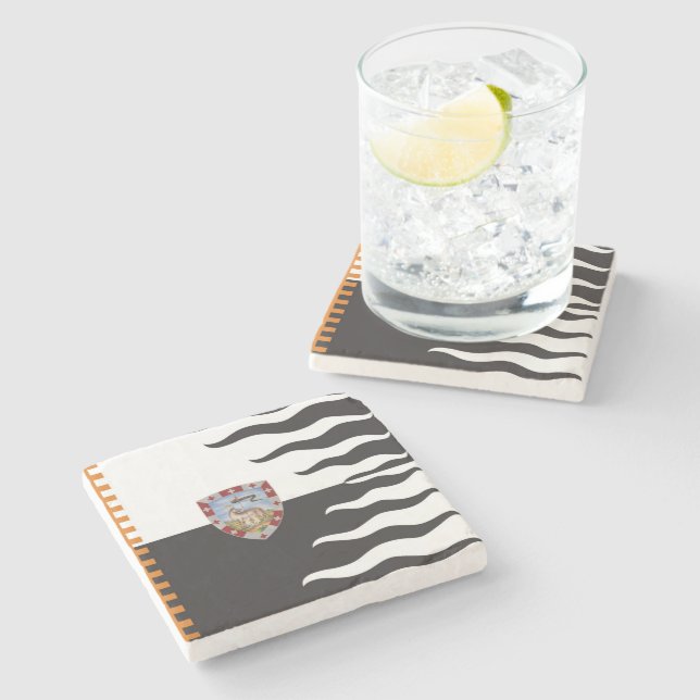 Dessous-de-verre En Pierre Contrada della Lupa (She-Wolf) Palio di Siena (Côté)