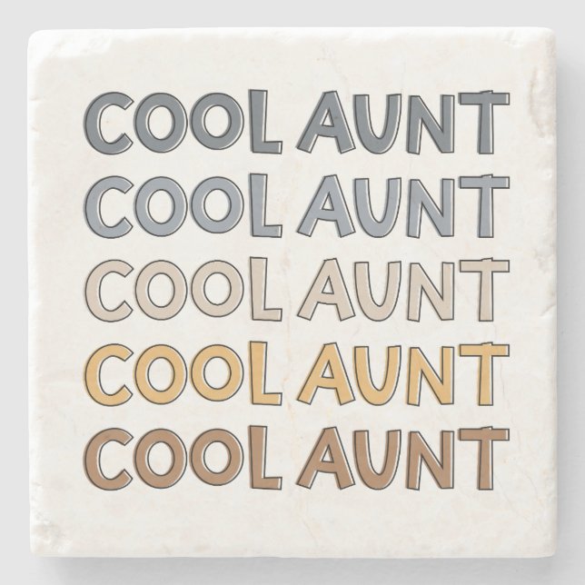 Dessous-de-verre En Pierre Cool Tante Moderne Cadeaux mignons pour Tante (Devant)