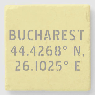 Dessous-de-verre En Pierre Coordonnées de Bucarest