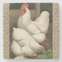 Coq & Hen à l'extérieur Hen House avec frontière b