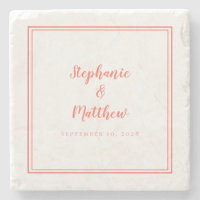 Coral Blanc Mariage mariée & chambre simple Élégan