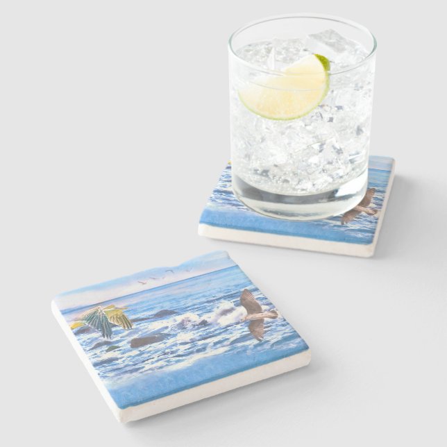 Dessous-de-verre En Pierre Coronado Beach (Côté)