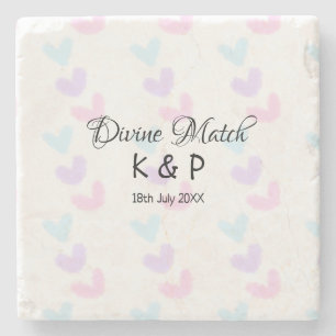 Dessous-de-verre En Pierre Correspondance divine ajouter le nom du couple let