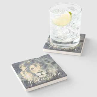 Dessous-de-verre En Pierre COSMIC LION KING | Dessous de verre de pierre pers
