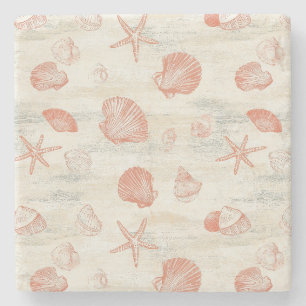 Dessous-de-verre En Pierre Côtière rustique - Coquillages, Starfish, Reef (29