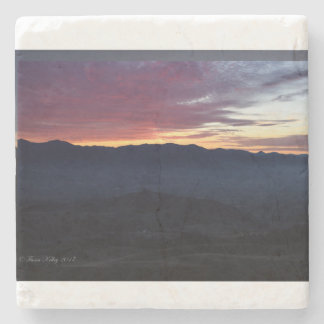 Dessous-de-verre En Pierre Coucher de soleil sur les montagnes Stone Coaster
