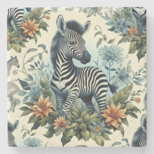 Dessous-de-verre En Pierre Couleur d'eau Vintage pour bébé Zebra