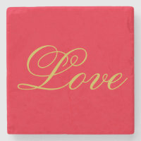 Couleur or Script Red Love Mariage Calligraphie