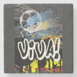 Dessous-de-verre En Pierre Coupe du monde VIVA Argentine 2022 Messi Maradona