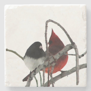 Dessous-de-verre En Pierre Couple hivernal
