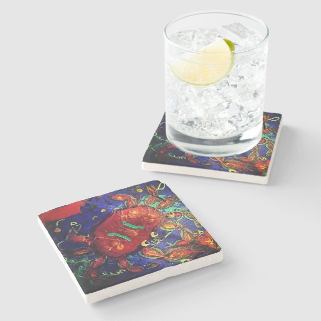 Dessous-de-verre En Pierre Crab Stone Coaster (Côté)
