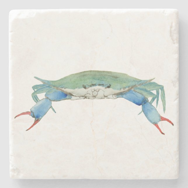Dessous-de-verre En Pierre Crabe bleu (Devant)