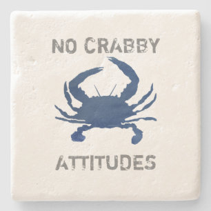 Dessous-de-verre En Pierre Crabe Bleu Pas de crabe Attitudes Dessous de verre