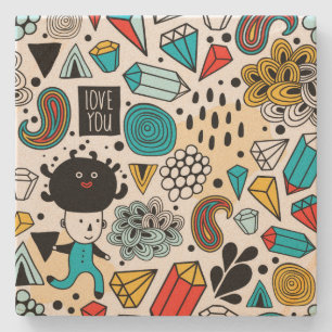 Dessous-de-verre En Pierre Crazy head