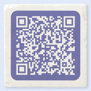 Dessous-de-verre En Pierre Créer un code QR scannable   Bleu foncé modifiable