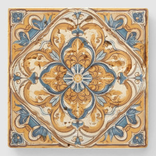 Dessous-de-verre En Pierre Créez Votre Propre Flore Ornementale Vintage Or Bl