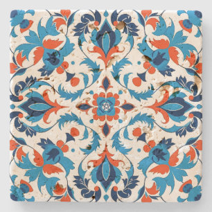Dessous-de-verre En Pierre Créez votre propre méditerranéen bleu tangarine