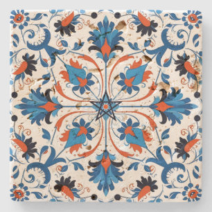Dessous-de-verre En Pierre Créez votre propre Méditerranéen Orange Bleu Noir