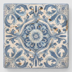 Dessous-de-verre En Pierre Créez Votre Propre Style Floral Bleu Vintage Deft