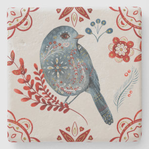 Dessous-de-verre En Pierre Créez Votre Propre Style Nordique Fleur Bleue de N