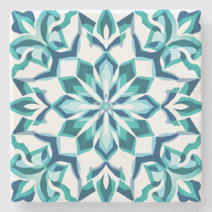Dessous-de-verre En Pierre Créez votre propre Talavera fausse mauve bleu aqua