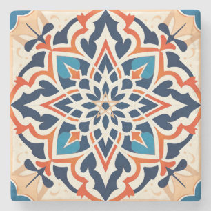 Dessous-de-verre En Pierre Créez Votre Propre Talavera Faux Bleu Orange Or