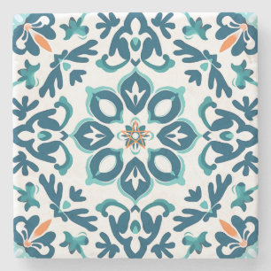 Dessous-de-verre En Pierre Créez Votre Propre Talavera Faux Orange Turquoise