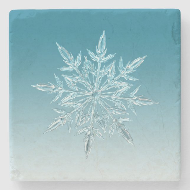 Dessous-de-verre En Pierre Cristal de glace bleu (Devant)