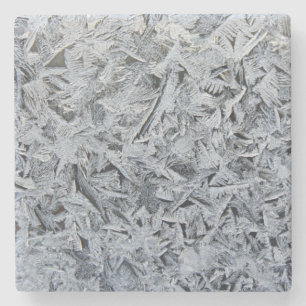 Dessous-de-verre En Pierre Cristaux de givre de glace Texture