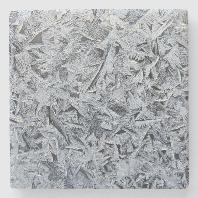 Dessous-de-verre En Pierre Cristaux de givre de glace Texture (Devant)