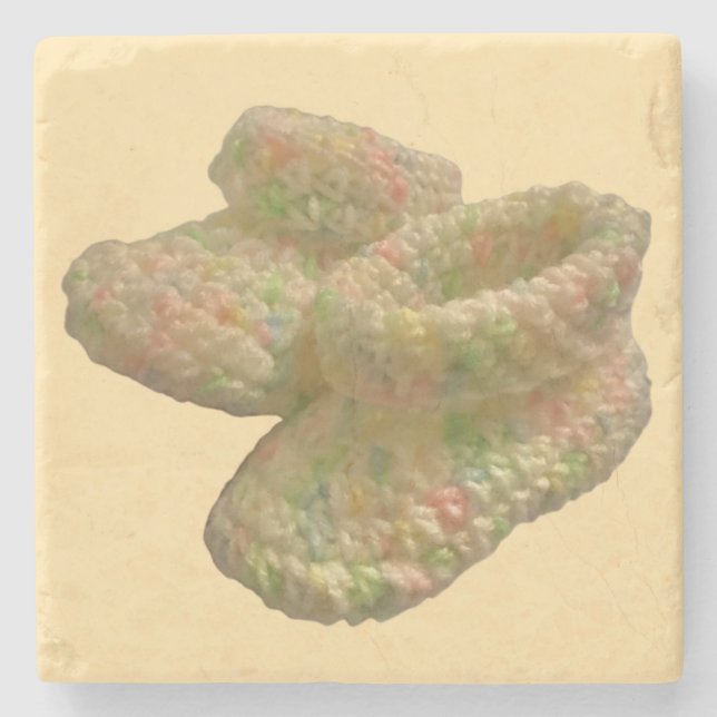 Dessous-de-verre En Pierre Crochet Chaussures bébé design (Devant)