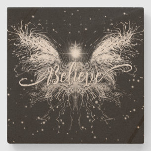 Dessous-de-verre En Pierre Croire Fairy Starlight Imaginaire noir