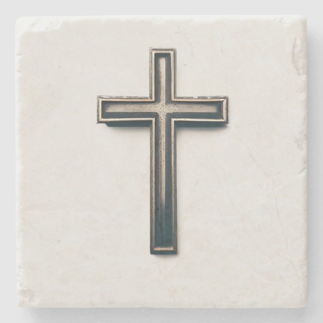 Dessous-de-verre En Pierre Croix religieuse (Devant)