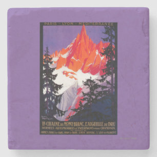 Dessous-de-verre En Pierre Cru PosterEurope de Chaine De Mont Blanc de La