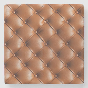 Dessous-de-verre En Pierre Cuir Brown Faux (look cuir)