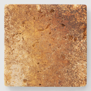 Dessous-de-verre En Pierre Cuivre rouge de Grunge Patiné Brown