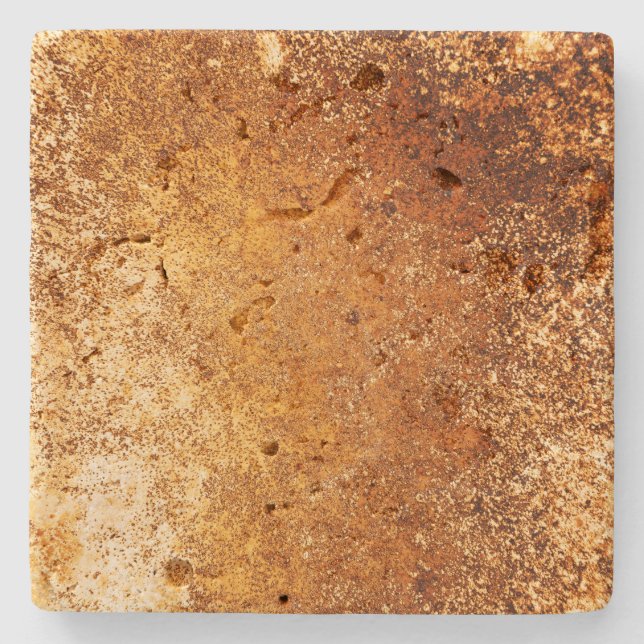 Dessous-de-verre En Pierre Cuivre rouge de Grunge Patiné Brown (Devant)