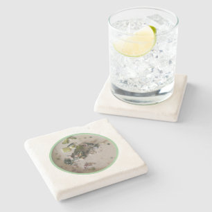 Dessous-de-verre En Pierre Curry vert thaïlandais [แ ก ง เ ขี ย ว  de la ห] .