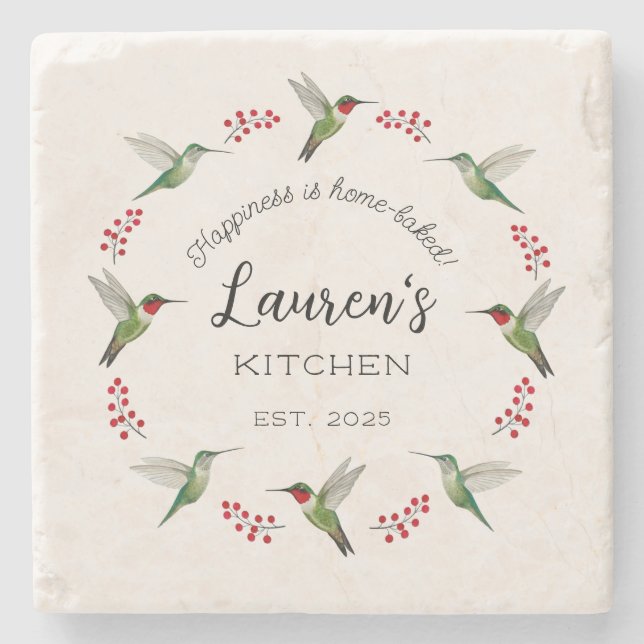 Dessous-de-verre En Pierre Custom Hummingbird   (Devant)