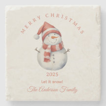 Custom Snowman aquarelle cadeau de Noël