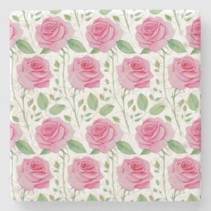 Dessous-de-verre En Pierre Cute, floral/rose motif extensible