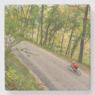 Dessous-de-verre En Pierre Cyclisme sur route de campagne rurale