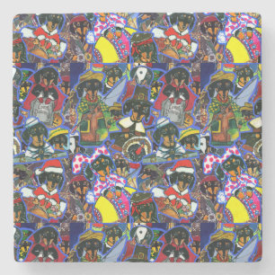 Dessous-de-verre En Pierre Dachshund Cartoons