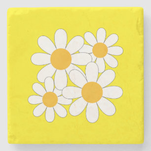 Dessous-de-verre En Pierre Daisy Lumineuse et Audacieuse