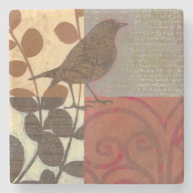 Dessous-de-verre En Pierre Damask Sparrow (Devant)