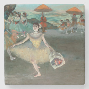 Dessous-de-verre En Pierre Danseur d'Edgar Degas avec le bouquet, faisant