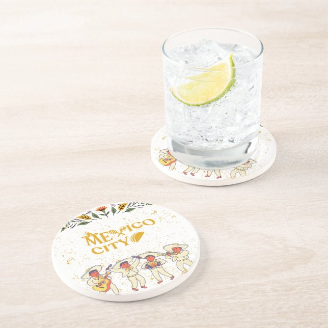 Dessous de verre en pierre de Mexico (Côté)