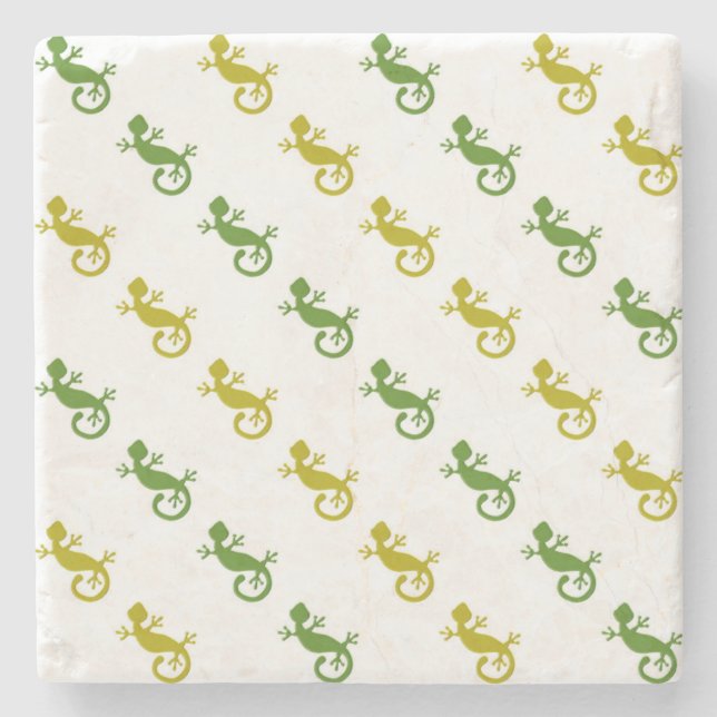 Dessous-de-verre En Pierre De mignons petits lézards (Devant)