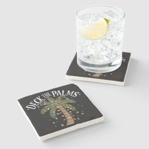Dessous-de-verre En Pierre Deck Les Palms Tropical Hawaii Christmas Palm Tree